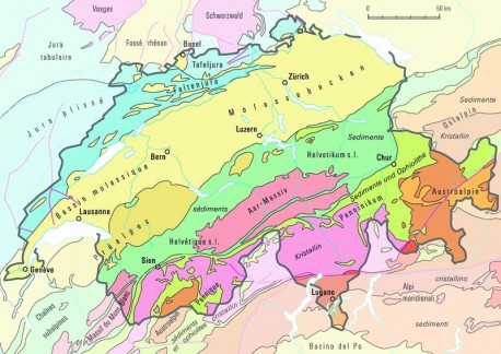 Geologische Zonen der Schweiz